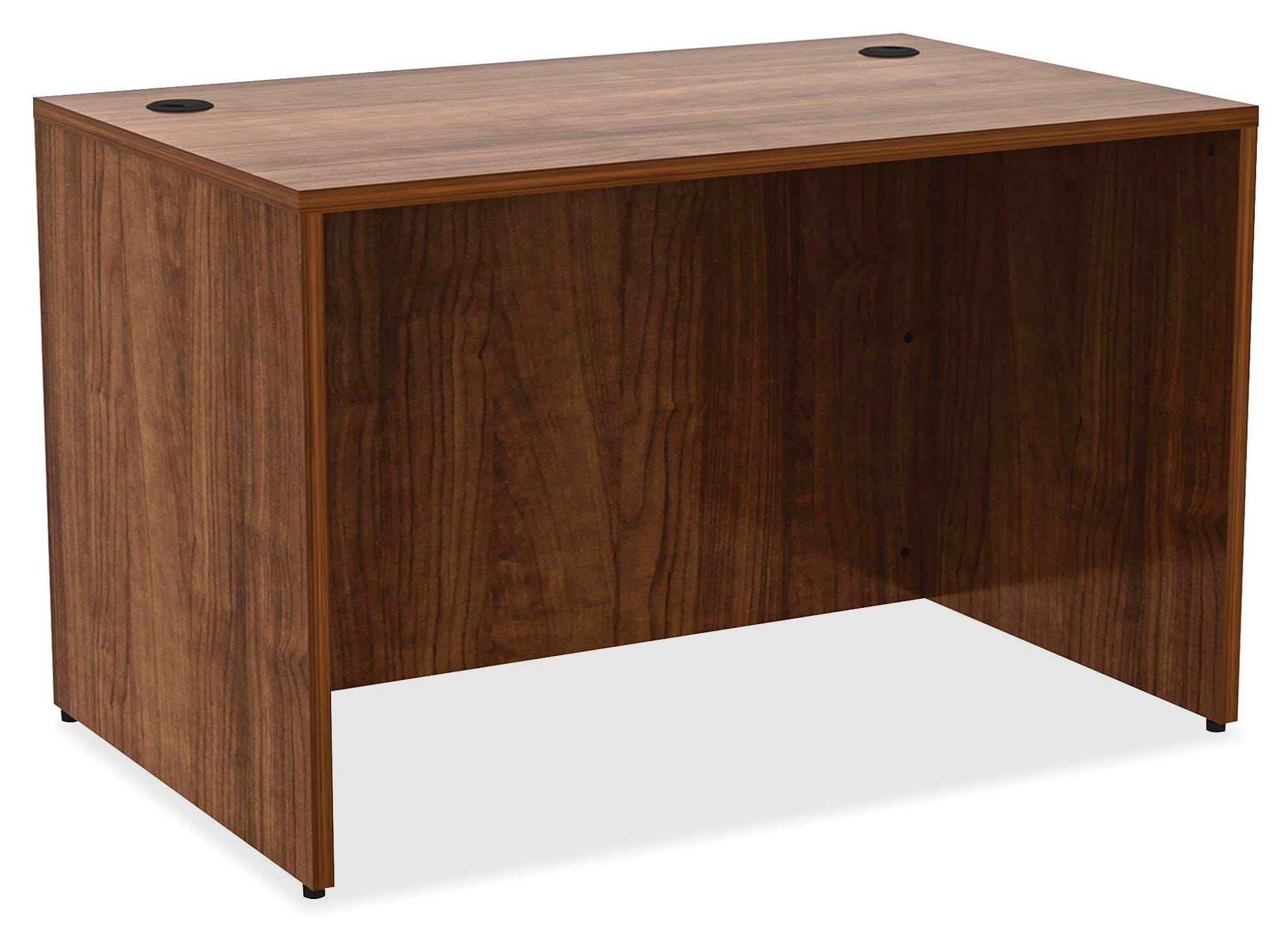Lorell Laminate Desk, 48 x 30 x 29-1/2 Inches, Walnut 1565843